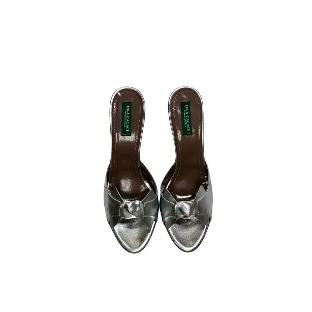 D&A CACACE Silver Metallic Heel